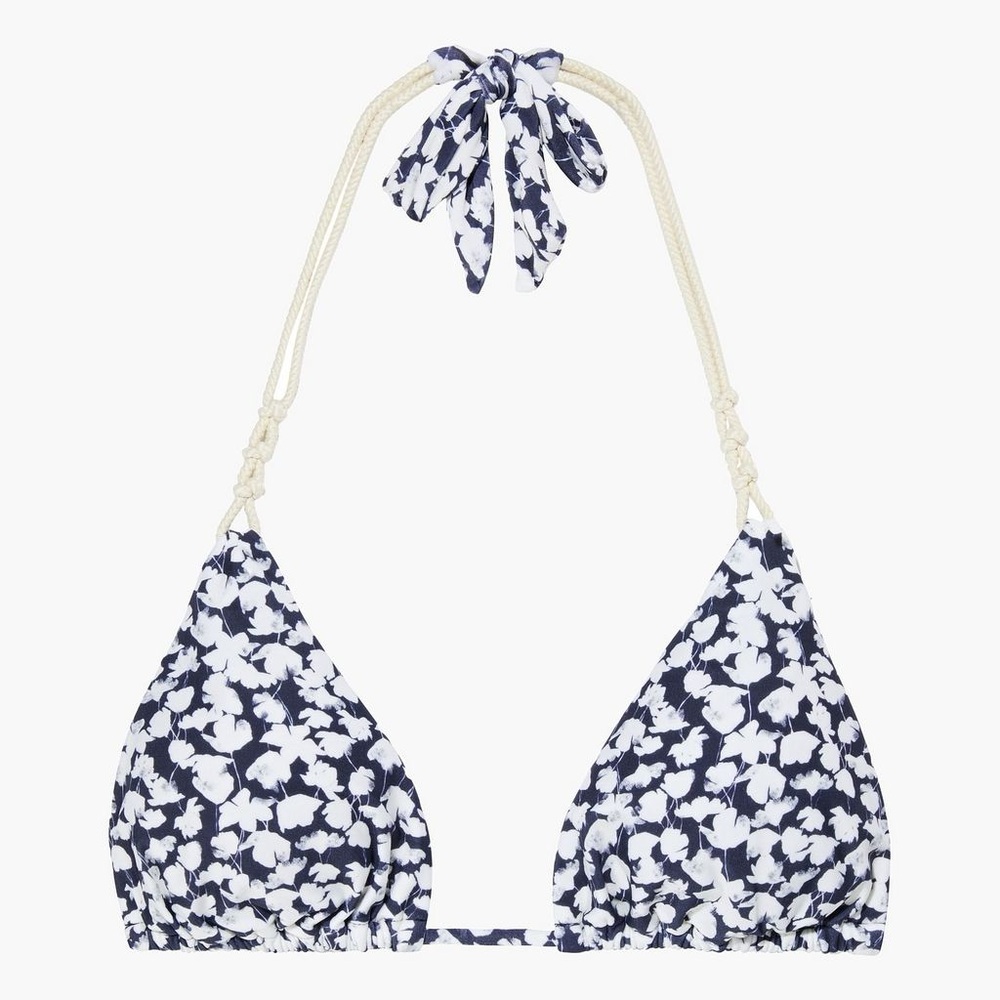 Vix Knotted Floral Print In Midnight Blue
